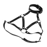 Maxbell Cage Bra Chest Harness Harness Bra Adjustable PU Leather Costume Dress