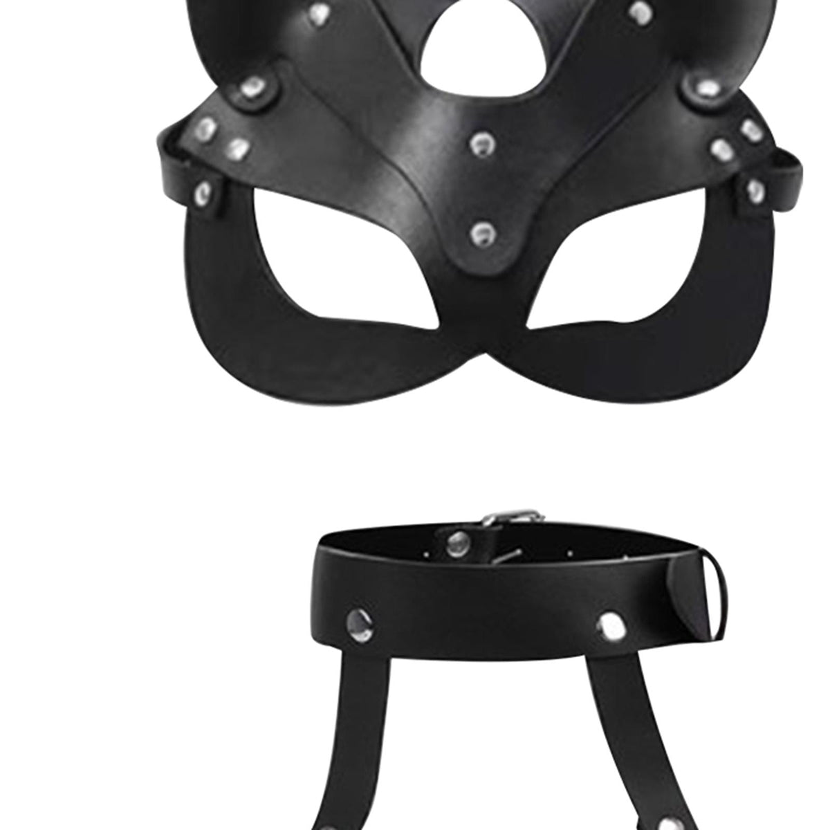 Maxbell Cage Bra Chest Harness Harness Bra Adjustable PU Leather Costume Dress