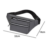 Maxbell Waist Bag Fanny Pack Fashion Purse Hands Free for Riding Shopping Climbing Grey