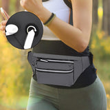 Maxbell Waist Bag Fanny Pack Fashion Purse Hands Free for Riding Shopping Climbing Grey