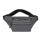 Maxbell Waist Bag Fanny Pack Fashion Purse Hands Free for Riding Shopping Climbing Grey
