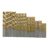 Maxbell 100x Twist Drill Bit Set Straight High Speed Steel for DIY Project Copper