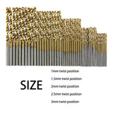 Maxbell 100x Twist Drill Bit Set Straight High Speed Steel for DIY Project Copper
