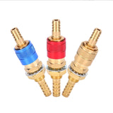 Maxbell Brass Welding Torch Quick Connector Fitting Fast Connection of Water or Gas Blue 6mm
