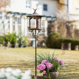 Maxbell Rainproof Standing Bird Feeder Feeding Bird Feeding Station for Yard Decor