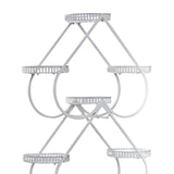 Maxbell Plant Stand Metal Display Holder with 4 Pulley Home Decor for Planter Rack
