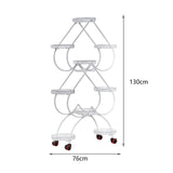 Maxbell Plant Stand Metal Display Holder with 4 Pulley Home Decor for Planter Rack