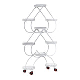 Maxbell Plant Stand Metal Display Holder with 4 Pulley Home Decor for Planter Rack
