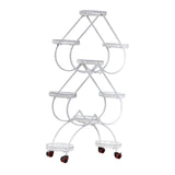Maxbell Plant Stand Metal Display Holder with 4 Pulley Home Decor for Planter Rack