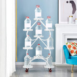 Maxbell Plant Stand Metal Display Holder with 4 Pulley Home Decor for Planter Rack
