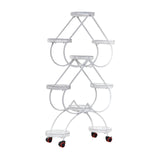 Maxbell Plant Stand Metal Display Holder with 4 Pulley Home Decor for Planter Rack