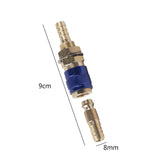 Maxbell Brass Welding Torch Quick Connector Fitting Fast Connection of Water or Gas Blue 8mm