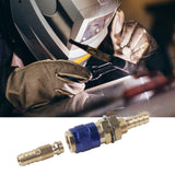Maxbell Brass Welding Torch Quick Connector Fitting Fast Connection of Water or Gas Blue 8mm