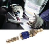 Maxbell Brass Welding Torch Quick Connector Fitting Fast Connection of Water or Gas Blue 8mm