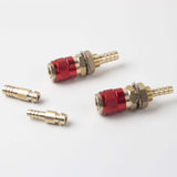 Maxbell Brass Welding Torch Quick Connector Fitting Fast Connection of Water or Gas Red 8mm