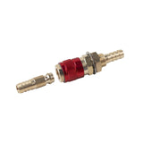 Maxbell Brass Welding Torch Quick Connector Fitting Fast Connection of Water or Gas Red 8mm