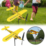 Maxbell Iron Airplane Weathervane Aircraft Weather Vane for Garden Patio Decoration S
