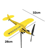 Maxbell Iron Airplane Weathervane Aircraft Weather Vane for Garden Patio Decoration S