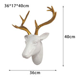 Maxbell Deer Head Decoration Housewarming Gifts Ornaments for Hotel Porch Bedroom