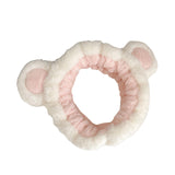 Maxbell Fleece Plush Headband Spa Hairband for Girls Skincare Makeup White