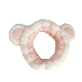 Maxbell Fleece Plush Headband Spa Hairband for Girls Skincare Makeup White