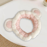 Maxbell Fleece Plush Headband Spa Hairband for Girls Skincare Makeup White