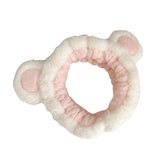 Maxbell Fleece Plush Headband Spa Hairband for Girls Skincare Makeup White