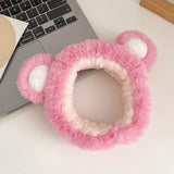 Maxbell Fleece Plush Headband Spa Hairband for Girls Skincare Makeup Pink