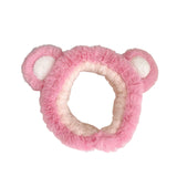 Maxbell Fleece Plush Headband Spa Hairband for Girls Skincare Makeup Pink