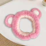 Maxbell Fleece Plush Headband Spa Hairband for Girls Skincare Makeup Pink