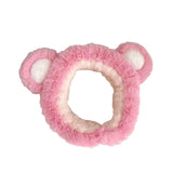 Maxbell Fleece Plush Headband Spa Hairband for Girls Skincare Makeup Pink