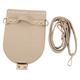 Maxbell PU Leather Bag Cover Shoulder Strap Hand Woven for Weaving Bags Purse Making Khaki