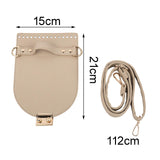 Maxbell PU Leather Bag Cover Shoulder Strap Hand Woven for Weaving Bags Purse Making Khaki