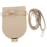 Maxbell PU Leather Bag Cover Shoulder Strap Hand Woven for Weaving Bags Purse Making Khaki