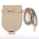 Maxbell PU Leather Bag Cover Shoulder Strap Hand Woven for Weaving Bags Purse Making Khaki