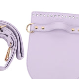 Maxbell PU Leather Bag Cover Shoulder Strap Hand Woven for Weaving Bags Purse Making Purple