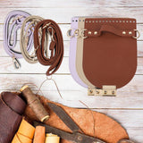 Maxbell PU Leather Bag Cover Shoulder Strap Hand Woven for Weaving Bags Purse Making Purple