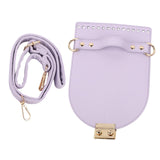 Maxbell PU Leather Bag Cover Shoulder Strap Hand Woven for Weaving Bags Purse Making Purple