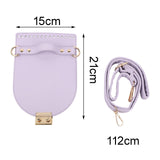Maxbell PU Leather Bag Cover Shoulder Strap Hand Woven for Weaving Bags Purse Making Purple
