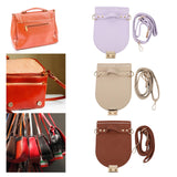 Maxbell PU Leather Bag Cover Shoulder Strap Hand Woven for Weaving Bags Purse Making Purple