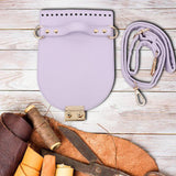 Maxbell PU Leather Bag Cover Shoulder Strap Hand Woven for Weaving Bags Purse Making Purple