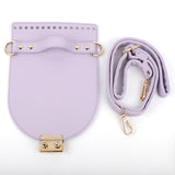 Maxbell PU Leather Bag Cover Shoulder Strap Hand Woven for Weaving Bags Purse Making Purple