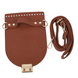 Maxbell PU Leather Bag Cover Shoulder Strap Hand Woven for Weaving Bags Purse Making Red
