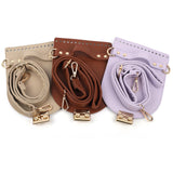 Maxbell PU Leather Bag Cover Shoulder Strap Hand Woven for Weaving Bags Purse Making Red