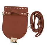 Maxbell PU Leather Bag Cover Shoulder Strap Hand Woven for Weaving Bags Purse Making Red