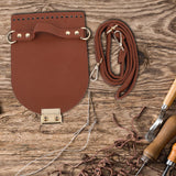 Maxbell PU Leather Bag Cover Shoulder Strap Hand Woven for Weaving Bags Purse Making Red