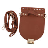 Maxbell PU Leather Bag Cover Shoulder Strap Hand Woven for Weaving Bags Purse Making Red