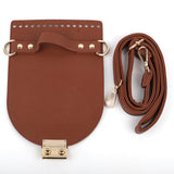 Maxbell PU Leather Bag Cover Shoulder Strap Hand Woven for Weaving Bags Purse Making Red