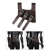 Maxbell Medieval Sword Frog Cutlass Rapier Costume for Stage Show Men Adults Brown