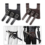 Maxbell Medieval Sword Frog Cutlass Rapier Costume for Stage Show Men Adults Black